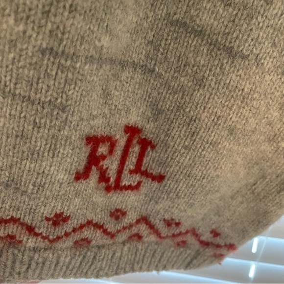 ⛸️🧶🧵🪡RALPH LAUREN HAND KNITTED LAMBSWOOL SWEATER - Picture 4 of 8